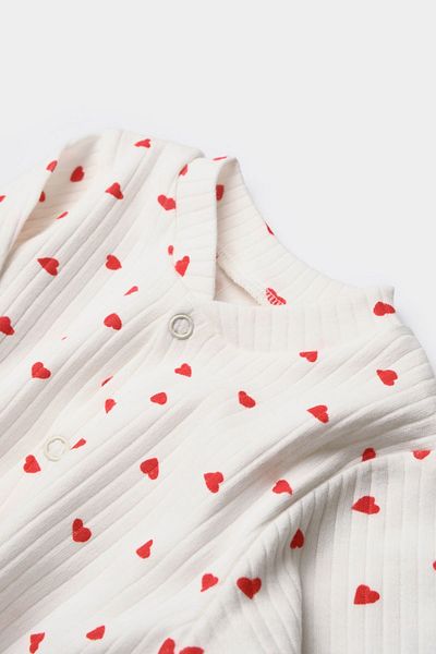 Bebewini 100% Cotton Heart Baby Rompers with 03 Booties