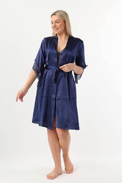 Pierre Cardin Set cămașă de noapte din dantelă din satin pentru femei