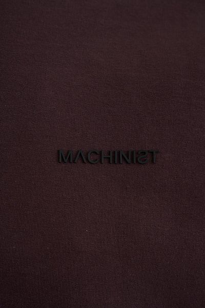 Machinist Ανδρικό σκούρο καφέ Basic βαμβακερό χαλαρωτικό μπλουζάκι