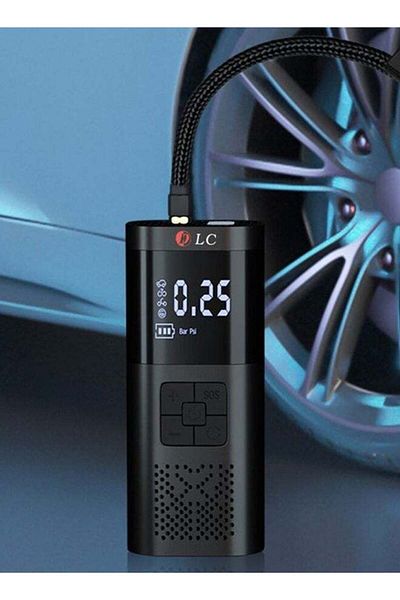 DLC Mini Portable Pressure Gauge Tire Inflator Pump With LED Light , For CAR,BIKE,BICYCLE,BALLS -