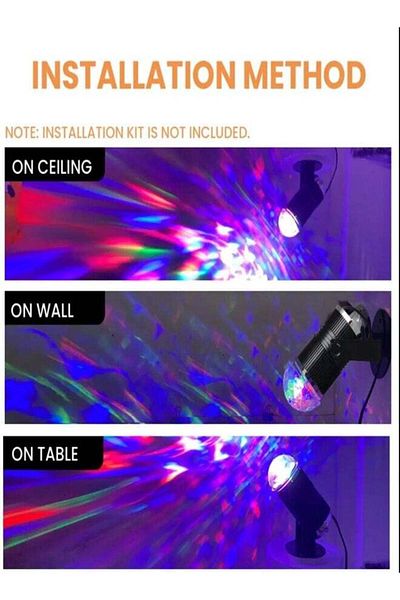 DLC LED Decorative Disco Magic Ball Light Black/Clear DLC-7112