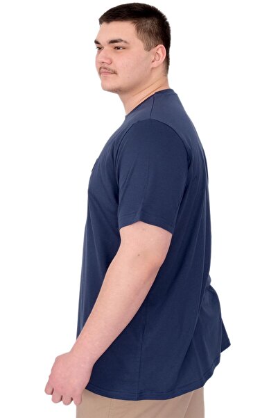 ModeXL Ανδρικό μπλουζάκι με λαιμόκοψη μελαιμόκοψη μ