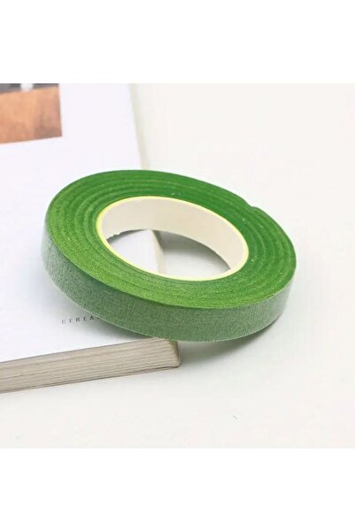 OZN AKSESUAR 3 adet Yapışkanlı Çiçek Bandı Koyu Yeşil 1x27 Metre Çiçek Teli S...