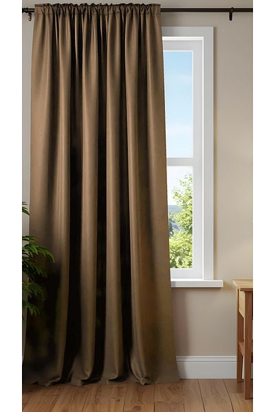 Yuka Blackout Lightproof Background Curtain Brown Stone Color Single Wing Plain 100% Blackout Sunshade Plain140 X 260