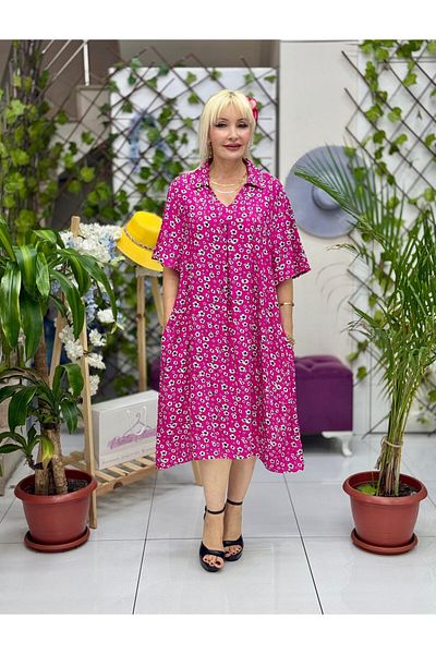 Punta Otantik Rm18118 Viscose Roman Dress