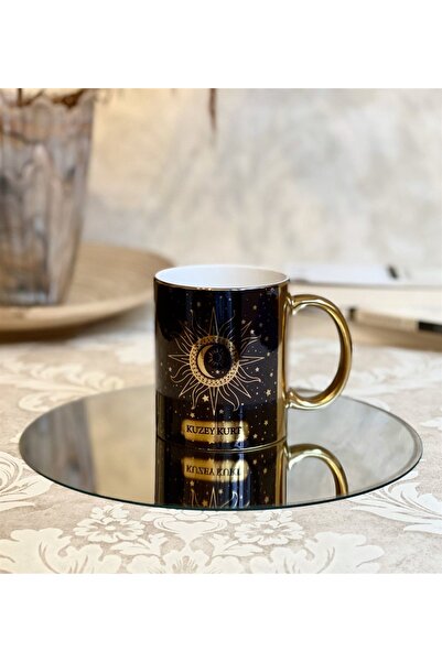 Gift Moda Kişiye Özel Tarot Tasarımlı Gold Kupa