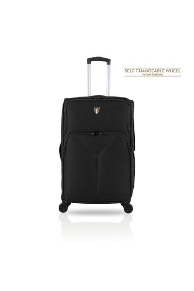 TUCCI 3-Piece Tripletta Softside Travel Luggage Trolley Set