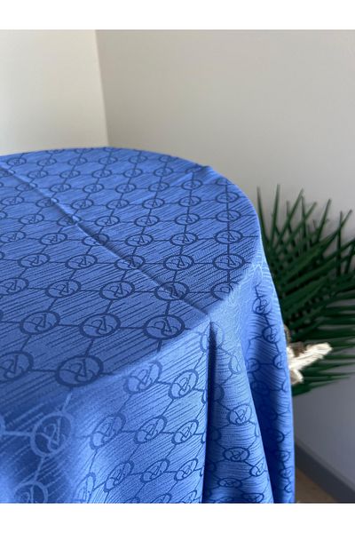 VaVscarfs Vs Pattern Cotton Jacquard Shawl Indigo