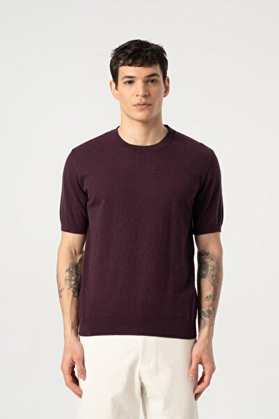 MFY Fashion Knitwear Crew Neck Tshirt 100% Cotton Purple