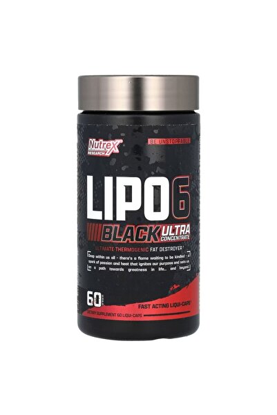Lipo-6 Black Ultra Concentrate Energizing Fat Burner Increase Weight Loss abd menş 60 Kapsül