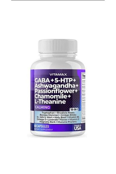 Vitamax Gaba 5-htp Ashw. Passionflower Chamomile L-theanine 60 Kapsül
