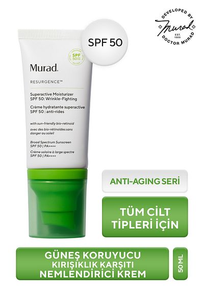 Murad Sunscreen, Anti-Wrinkle Moisturizing Cream Spf50-Superactive Moisturizer Wrinkle-Fighting