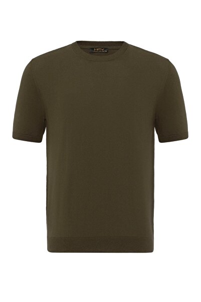 MFY Fashion Knitwear Crew Neck Tshirt 100% Cotton Khaki