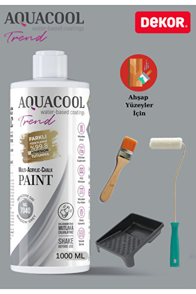 Aquacool Trend Aquacool 1000 ml Ahşap Dönüşüm Boyama Seti Kadife Rulo, Boyacı...