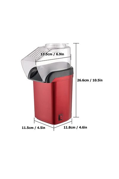 HOME MASTER Home Master Popcorn Maker, Red, 1200 Watt