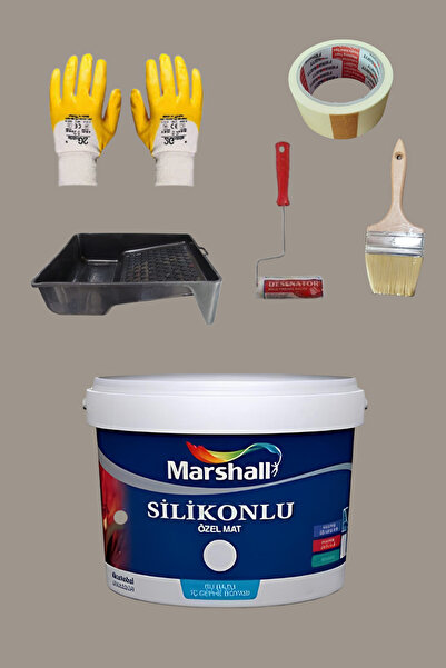 Marshall 5'li Set Silikonlu Özel Mat Duvar Boyası Sofistike Gri 50 Çeşit Renk...