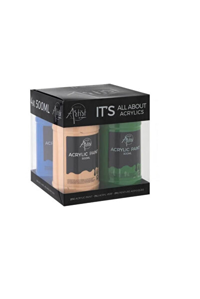 GRAFİX Set culori acrilice Creative Artist 4x500 ml - Mixt