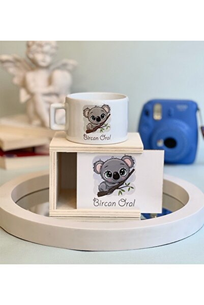 Gift Moda Kişiye Özel Sevimli Koala Tasarımlı Kutulu Kupa