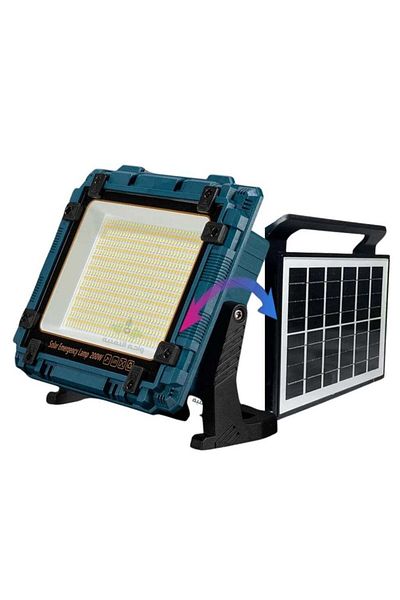DLC -32882 200W Solar Powered LED Flood Light with 18650 Battery