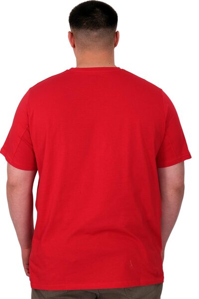 ModeXL Ανδρικό μπλουζάκι με λαιμόκοψη με λαιμόκοψη σε λειτουργία XL, τμήμα U25003 κόκκινο