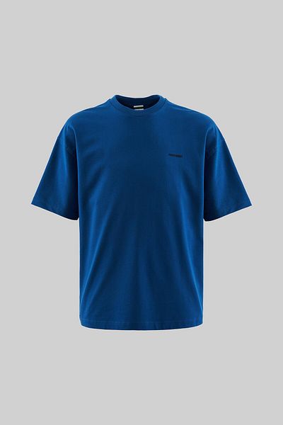 Machinist Men's Basic Cotton Oversize Indigo T-Shirt
