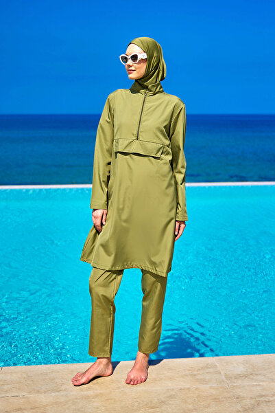 A Andalus Su İtici 3 Parça Tam Kapalı Tesettür Mayo A2503-5