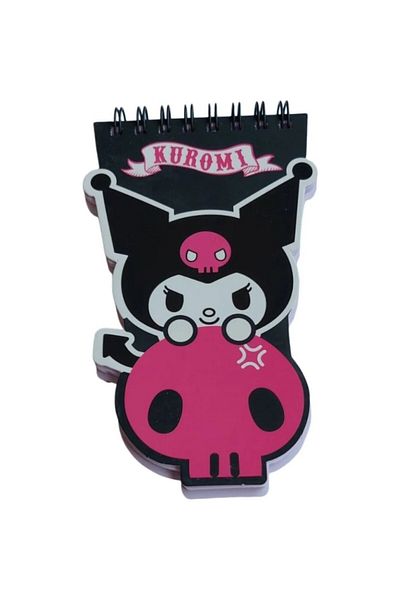 kuromi Notepad 80 Sheets Spiral Colored Pages