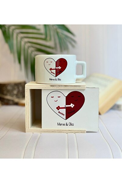 Gift Moda Kişiye Özel Best Friends Forover Tasarımlı Kutulu Kupa