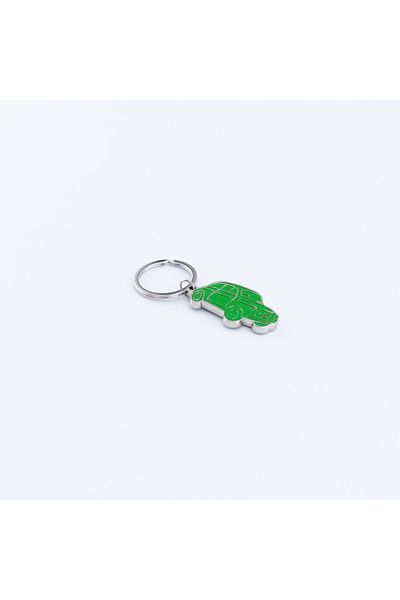 Bimotif Painted metal car keychain, green