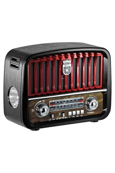 Denx Portable Radio 3 Channel FM - AM Bluetooth AUX TF Card USB Flash Disk Rechargeable Battery DX2450