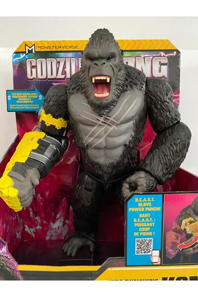 smilechild Godzilla VS Kong: Dev 33 cm Işıklı ve Mega Yumruk Özellikli Kong Figürü BÜYÜK BOY
