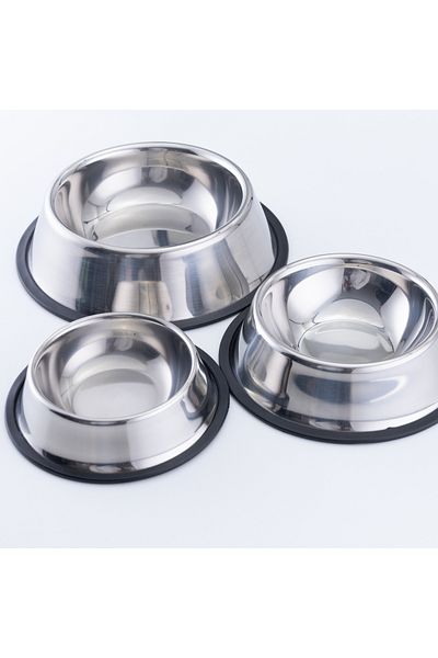 Bimotif Metal Cat and Dog Food and Water Bowl, 16 cm Small