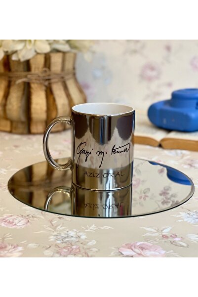 Gift Moda Kişiye Özel Gazi M.Kemal İmzalı Gümüş Kupa