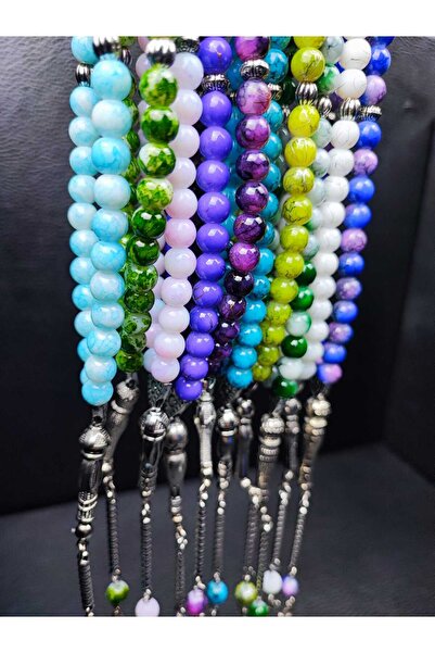 Lio20 طقم مسبحة من الزجاج المطلي بالبورسلين مكون من 10 قطع إكسسوارات هدايا Bu...