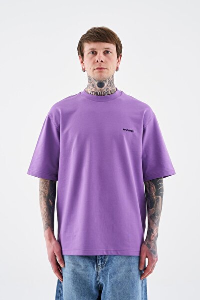 Machinist Ανδρικό Basic Relaxed βαμβακερό μωβ μπλουζάκι