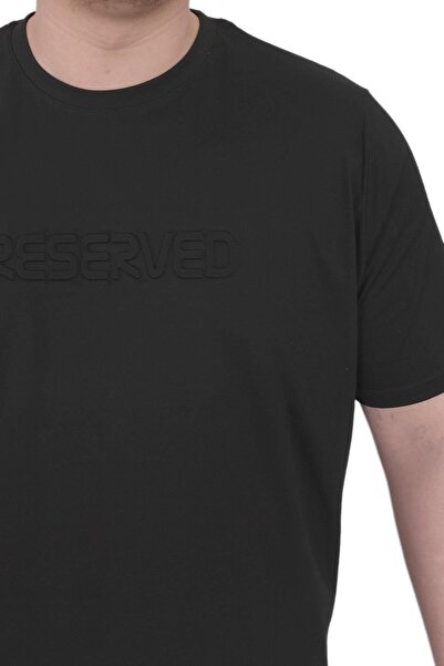 ModeXL Mode XL Large Size Men's T-Shirt Crew Neck Reseve U25017 Black