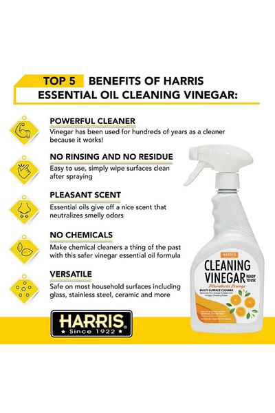 Harris Mandarin Orange Scented Concentrated Multi-Surface Cleaning Vinegar 946ml