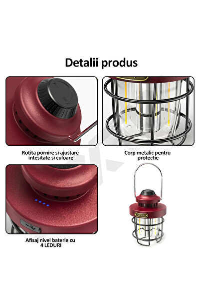 NEXTLY Portable Lantern Lamp for Camping, Home or Yard, Rechargeable, Two Types