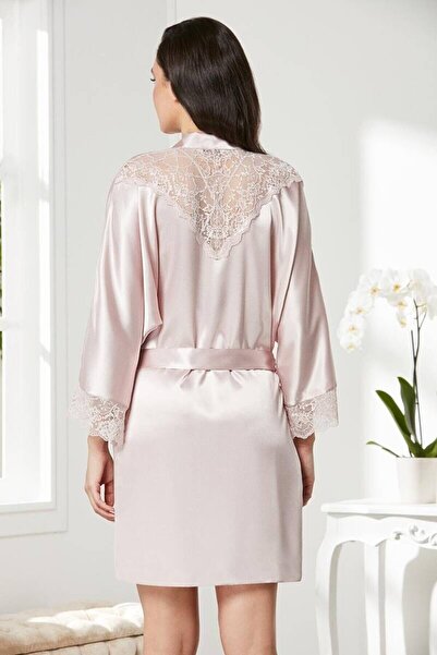 Pierre Cardin Γυναικείο Σετ Νυχτικό Κοντό Νυχτικό από Σατέν Δαντέλα