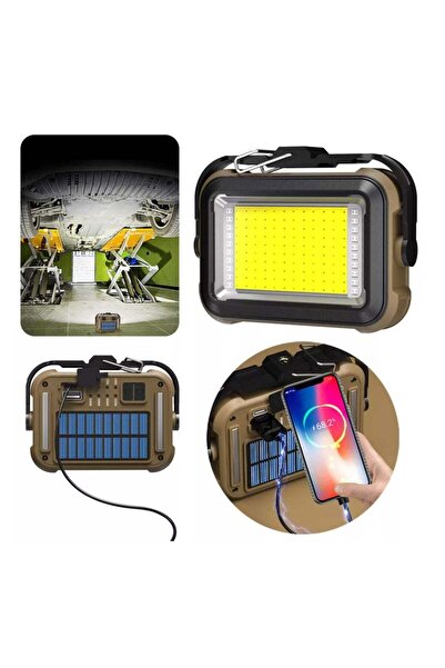 DLC 32889 Solar Work Light Construction Lamp USB Charging IPX4 Waterproof for Power Outage