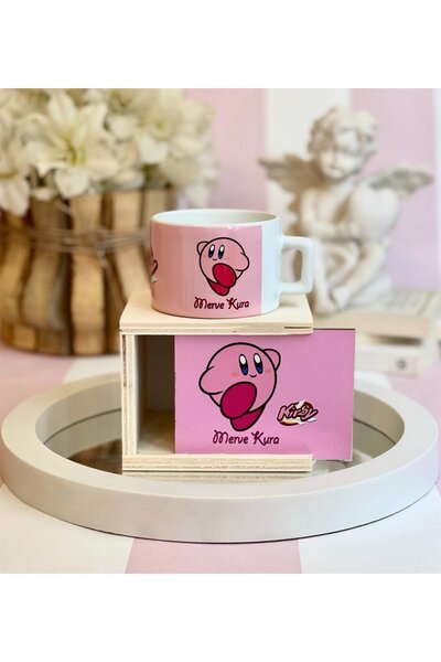 Gift Moda Kişiye Özel Kirby Tasarımlı Kutulu Kupa