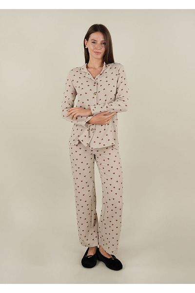 COLORDS Women's Muslin Heart Pajama Set