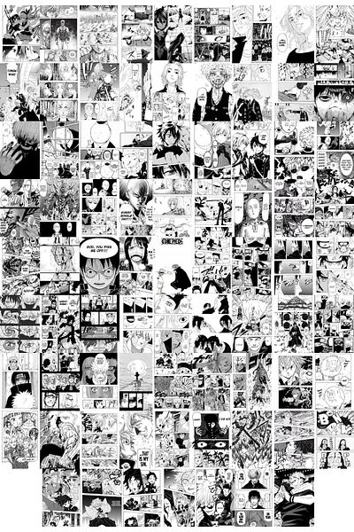 Postifull Σετ αφίσας Anime - 1, 80 τμχ Σετ κολάζ αφίσας Manga με αυτοκόλλητη πλάτη, δώρο Anime
