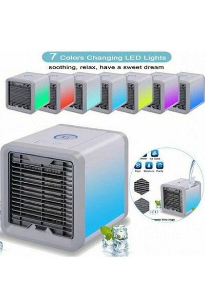 DLC مبرد هواء محمول بمنفذ USB مع إضاءة LED مبرد هواء محمول بمنفذ USB مع إضاءة LED متعدد الألوان