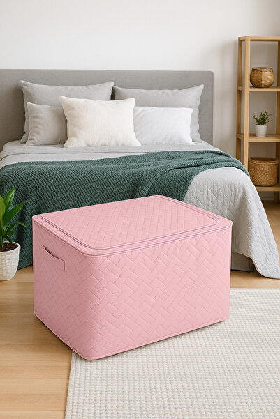 SER&YAT Mini Fermuarlı Katlanabilir Kıyafet Saklama Hurcu│fermuarlı Saklama Kutusu & Hurç 30x40x28 Cm