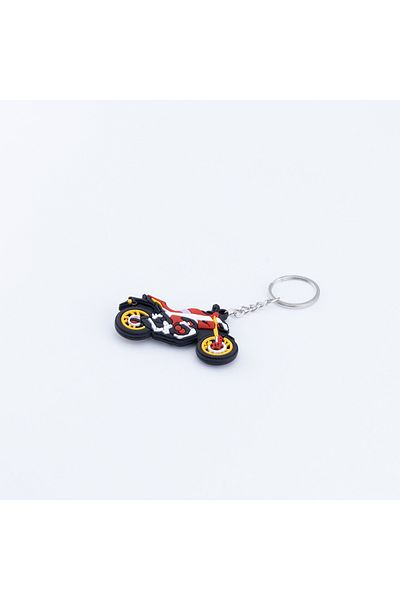 Bimotif Engine Silicone Keychain, Red