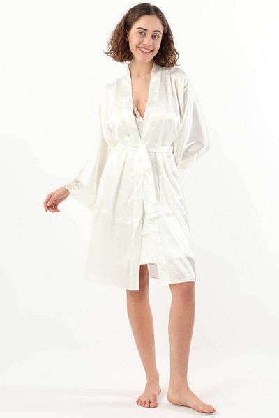 Pierre Cardin Satin Women's Nightgown and Dressing Gown Set - 13167