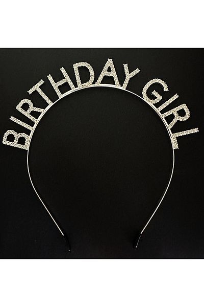 Skygo Silver Crystal Jewelled Birthday Girl Birthday Crown Imported Product A Quality 17x16 cm