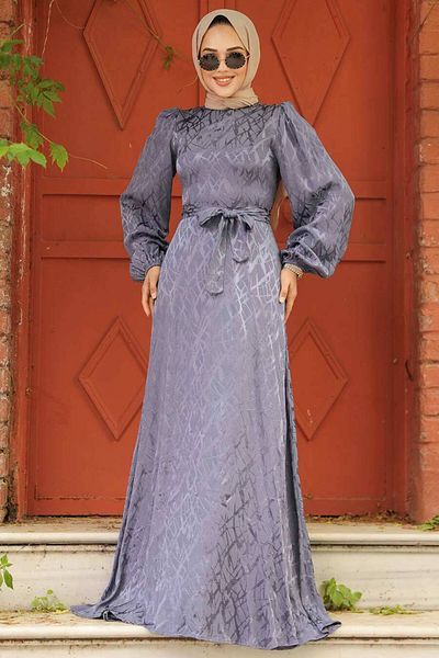 Neva Style Rochie Hijab cu model lavandă - 23272LV