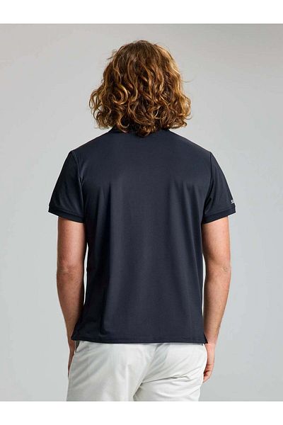 Slam Ανδρικό μπλουζάκι μαύρο Tech Pique Polo Ss Polo A 108006 s01-w01
